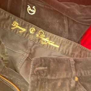 Ed Hardy Black Velvet Pants